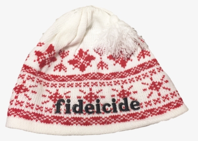 Image Of Fideicide Beanie White/red/black - Beanie, HD Png Download, Free Download