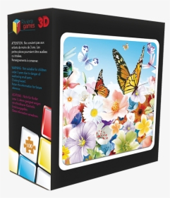 Lenticular 3d Puzzle Effect Flower With Butterfly, HD Png Download, Free Download