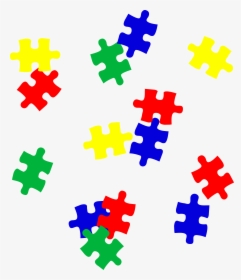 Rainbow Scattered Kids Puzzle Pieces - Puzzle Piece Autism Clipart, HD Png Download, Free Download