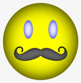 Happy Face Mustache Svg Clip Arts - Portable Network Graphics, HD Png Download, Free Download