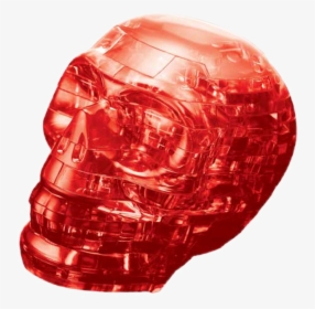 3d Crystal Puzzle - 3d Crystal Puzzle Red Skull, HD Png Download, Free Download