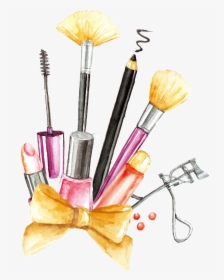 Painting Makeup Vector Cosmetics Tools Brush Clipart - Makeup Brush Vector Png, Transparent Png, Free Download