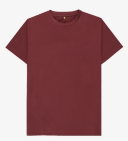 Red Wine Plain Organic T-shirt - Active Shirt, HD Png Download, Free Download