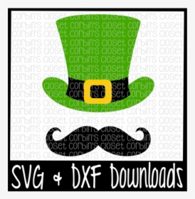Free St Patricks Day Svg * Top Hat And Mustache * Leprechaun - Grass, HD Png Download, Free Download