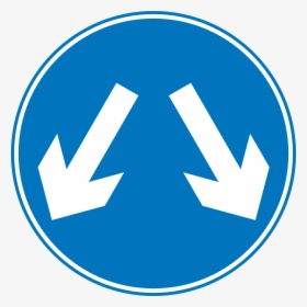 Blue Sign Two Arrows, HD Png Download, Free Download