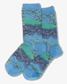 Womens Monet"s Water Lilies Socks"  Class="slick Lazy - Sock, HD Png Download, Free Download