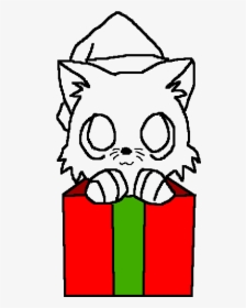 Christmas Cat Cute Drawing, HD Png Download, Free Download