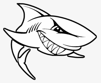 Transparent Small Fish Png - White Shark Black And White Png, Png Download, Free Download