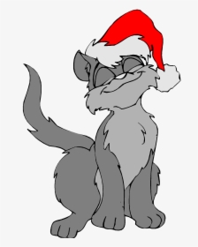 Christmas Cat Cute Free Photo - Cartoon Christmas Cat, HD Png Download, Free Download