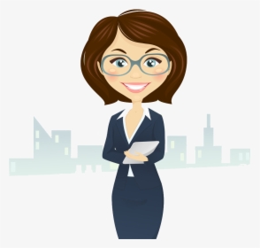 Transparent Professional Woman Clipart - Business Woman Cartoon Png, Png Download, Free Download