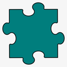 Aqua Puzzle Piece Clip Art - Single Colored Puzzle Piece, HD Png Download, Free Download