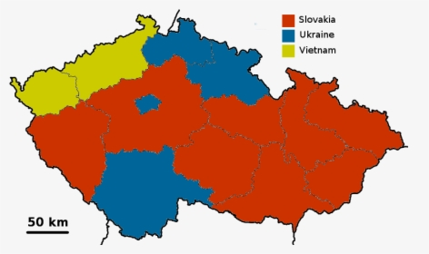 Ethnic Map Of Czechia, HD Png Download - kindpng