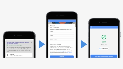 Google Form Ads Draft Steps - Lead Gen Extension Google Ads, HD Png Download, Free Download