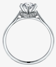 Silver Ring With Diamond Png Image - Transparent Background Diamond Ring Png, Png Download, Free Download