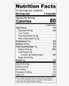 Vanilla Cake Nutrition - Grain Free Tortilla Chips Nutrition Facts, HD Png Download, Free Download