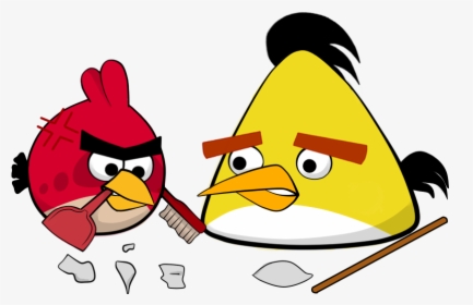 Angry Birds Art Red Yellow - Angry Birds Yellow And Red, HD Png Download, Free Download