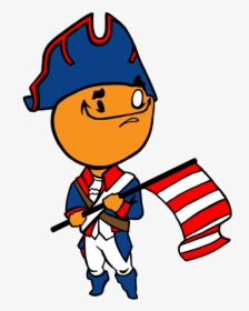 Kwak Chibi Patriot With - Cartoon Patriots American Revolution, HD Png Download, Free Download