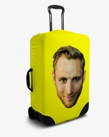 Custom Yellow Luggage Cover With Personalized Face"  - Sushi Suitcase Cover, HD Png Download, Free Download