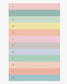 Numbered Color Block Memo - Beige, HD Png Download, Free Download