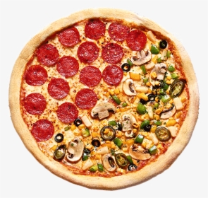 Half & Half - Pizza Png, Transparent Png, Free Download