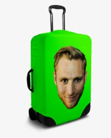Custom Green Luggage Cover With Personalized Face"  - Luggage With Logo, HD Png Download, Free Download