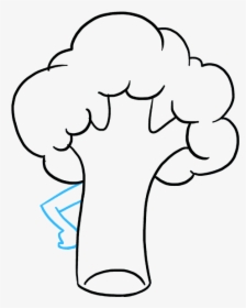 How To Draw Broccoli - Draw A Broccoli With Face, HD Png Download, Free Download