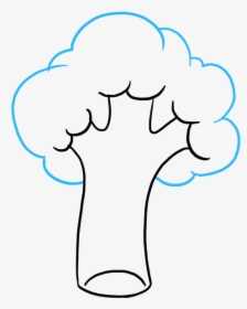 How To Draw Broccoli - Drawing Of Cartoon Broccoli, HD Png Download, Free Download
