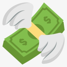 Emojis For Playlists - Stack Of Money With Wings, HD Png Download, Free Download