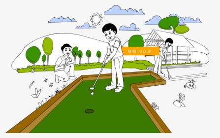 Transparent Mini Golf Clipart - Kankaria Lake Drawing, HD Png Download, Free Download
