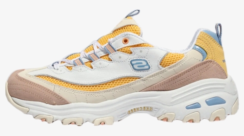 Skechers D"lites Second Chance White Yellow - Skechers D Lites Second Chance, HD Png Download, Free Download