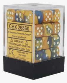 Gemini Masquerade-yellow With White 12mm D6 - Dice Game, HD Png Download, Free Download