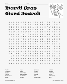 Mardi Gras Word Search Main Image - Silk Road Word Search, HD Png Download, Free Download