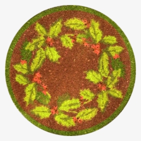 Holiday Wreath Round Mat - Circle, HD Png Download, Free Download