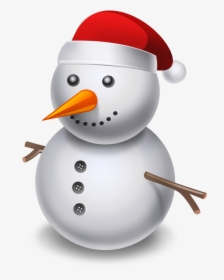 Santa Hat On Snowman, HD Png Download, Free Download