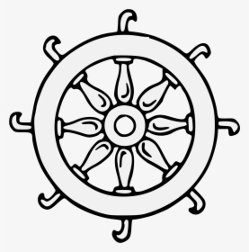 Ships Wheel Black And White, HD Png Download, Free Download