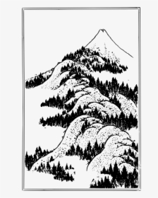 Pine Family,plant,flora - Mount Fuji Line Art, HD Png Download, Free Download