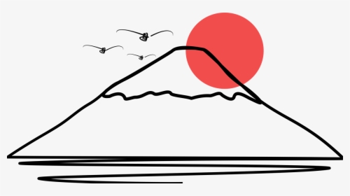 Simple Mt Fuji Lines Wabi Sabi Japan Japanese The New, HD Png Download, Free Download