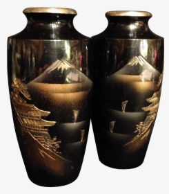 Vintage Japan Mixed Metal Cranes Vase, HD Png Download, Free Download