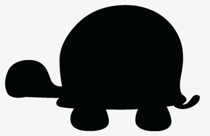 Sea Turtle Silhouette Sticker Tortoise - Cartoon Turtle Silhouette, HD Png Download, Free Download
