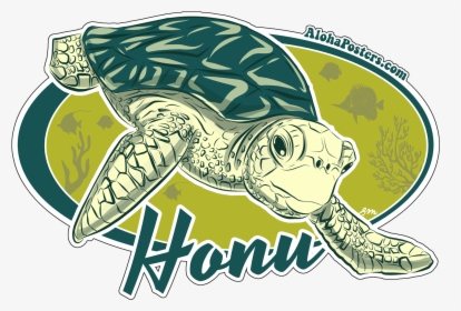Alohaposters Honu Turtle Sticker - Kemp's Ridley Sea Turtle, HD Png Download, Free Download