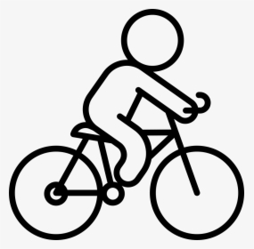 Riding Bicycle - Dibujo De Una Persona En Bicicleta, HD Png Download, Free Download