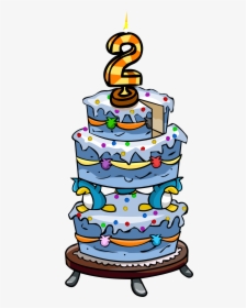 2nd Anniversary Party Cake - 2nd Birthday Cake Png, Transparent Png, Free Download