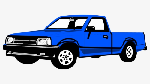 Pickup Truck Pick Up Black And White Clipart Kid - Blue Pickup Truck Clipart, HD Png Download, Free Download
