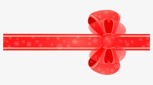 Ribbon Red Snowflake Holiday Png And Psd - Holiday Ribbon Clipart, Transparent Png, Free Download