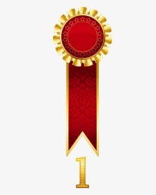 View Full Size - Red Ribbon With Gold In Png, Transparent Png, Free Download
