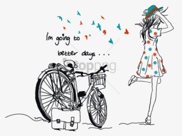 Free Png Girl Quotes Who Love Riding Bike Png Image, Transparent Png, Free Download