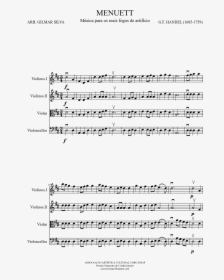 Menuett Sheet Music Composed By G, HD Png Download, Free Download