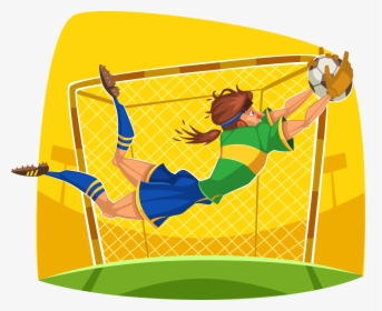 Transparent Football Goal Post Png - Goalkeeper Illustration Logo, Png Download, Free Download