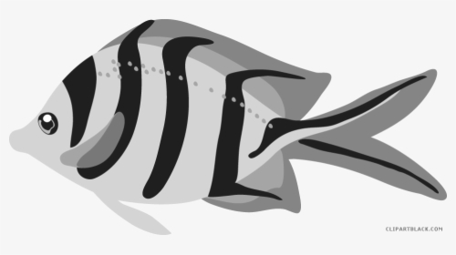 Transparent Fish Black And White Png - Fish Fish Water Ocean Clipart, Png Download, Free Download