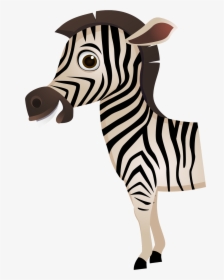 Zebra Clipart Couple - Gambar Animasi Kepala Zebra, HD Png Download, Free Download